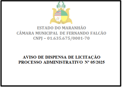 Aviso de Dispensa de Licitação - Processo Administrativo Nº 05/2025