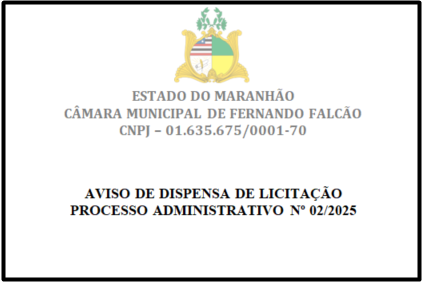 Aviso de Dispensa de Licitação - Processo Administrativo Nº 02/2025